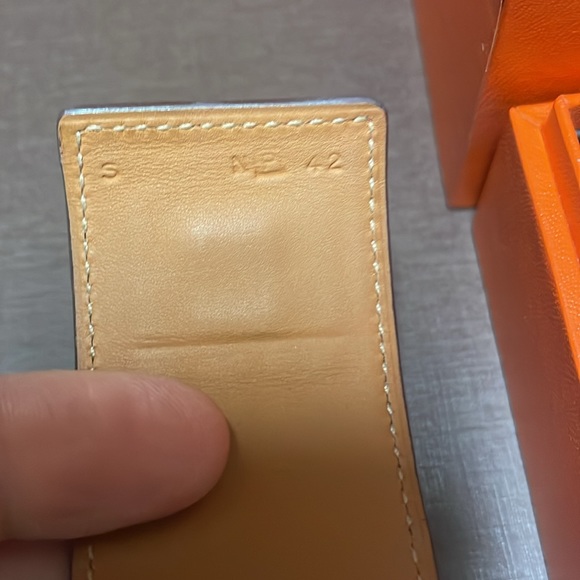 Hermes CDC Crocodile GHW Geranium Bracelet - Picture 7 of 8